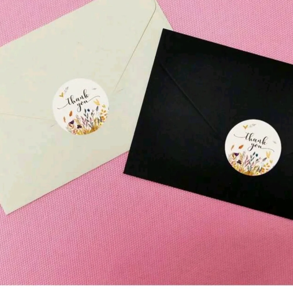 500 Floral Stickers Thank You Stickers Perfect For Sellers